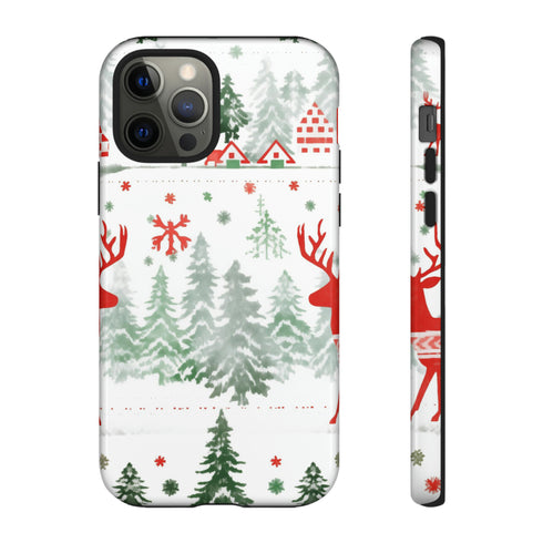 Nordic Christmas Print - Impact Resistant Phone Case iPhone 12 Pro Glossy